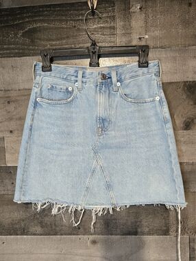 Everlane organic cotton "the denim reconstructed skirt"